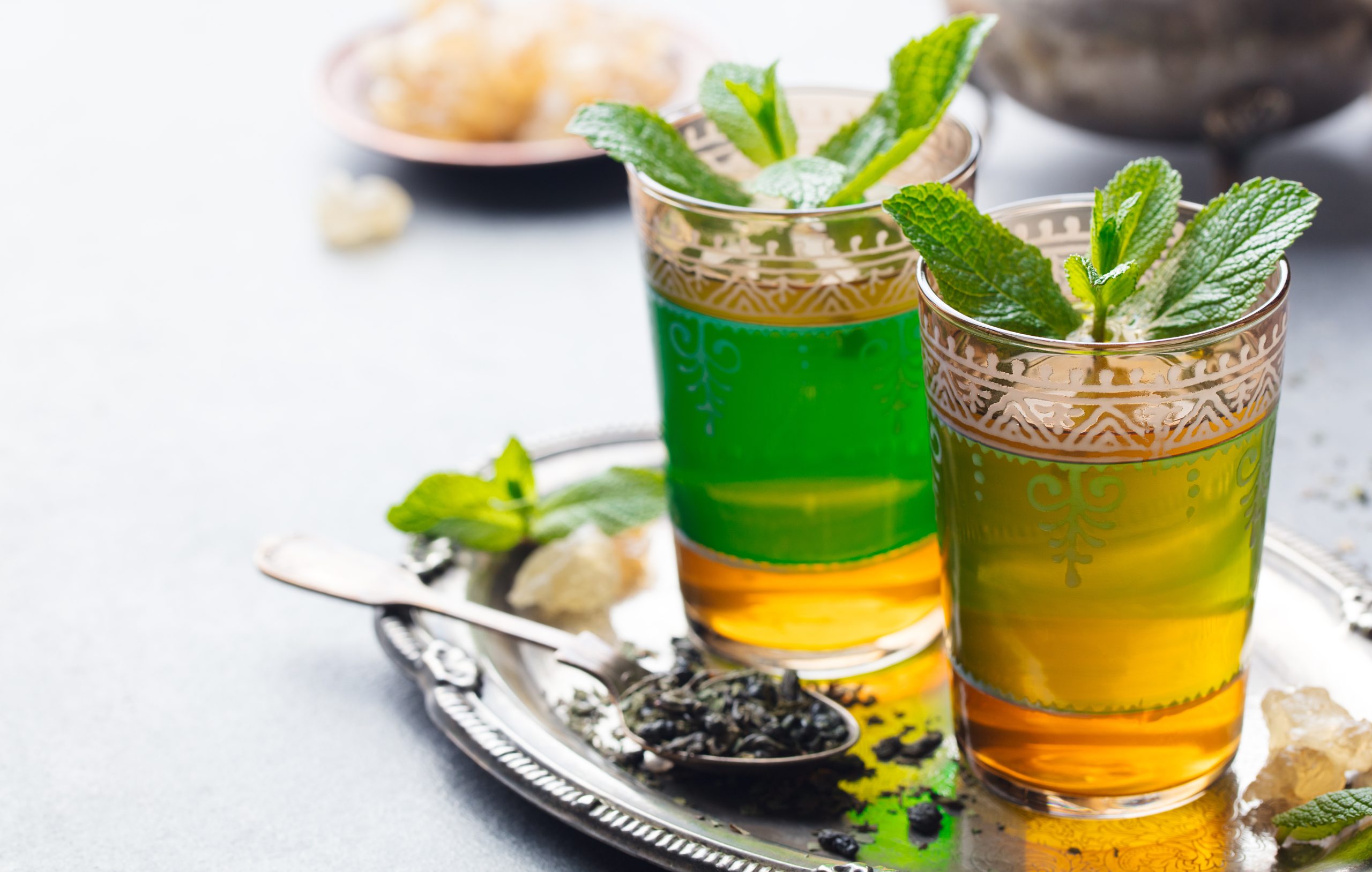 Mint,,Green,Tea,,Moroccan,Traditional,Drink.,Copy,Space.